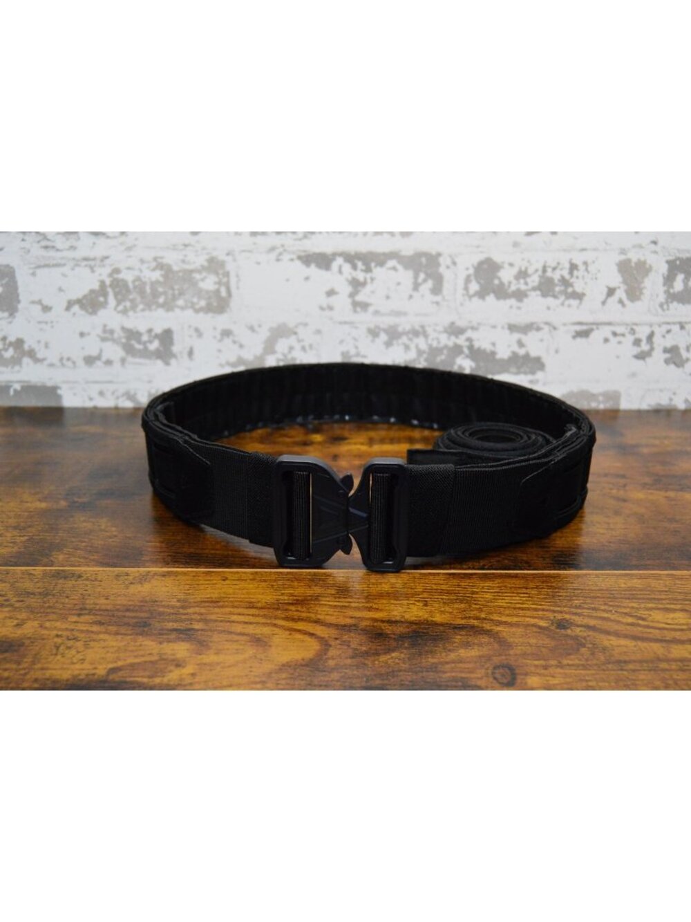 Tactical Black MOLLE Duty Belt With Quick-Release Buckle - Adjustable Fit